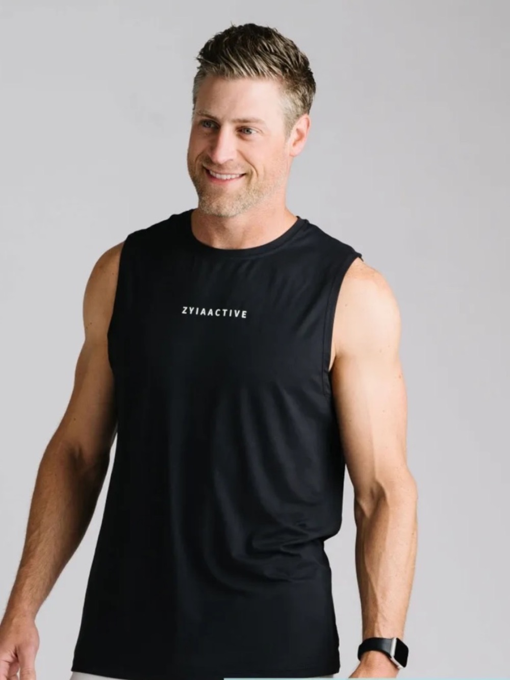 ZYIA Black Men’s Sinfully Soft Muscle Tank